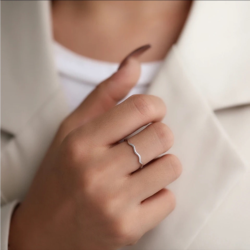 Silver Wavy Ring